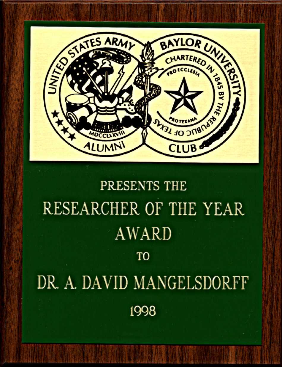 Faculty Researcher of the Year: 1997-98