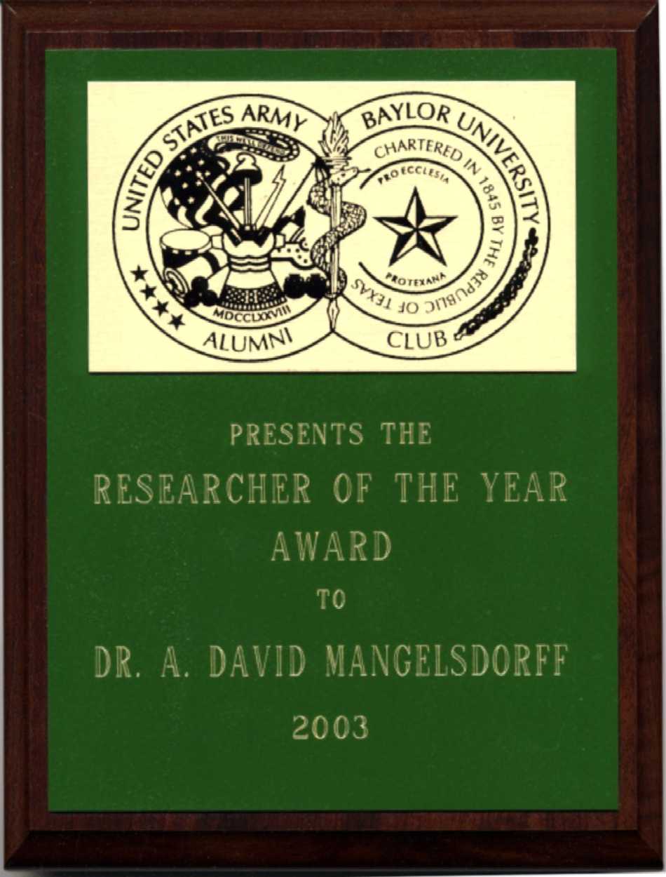 Faculty Researcher of the Year: 2003-04