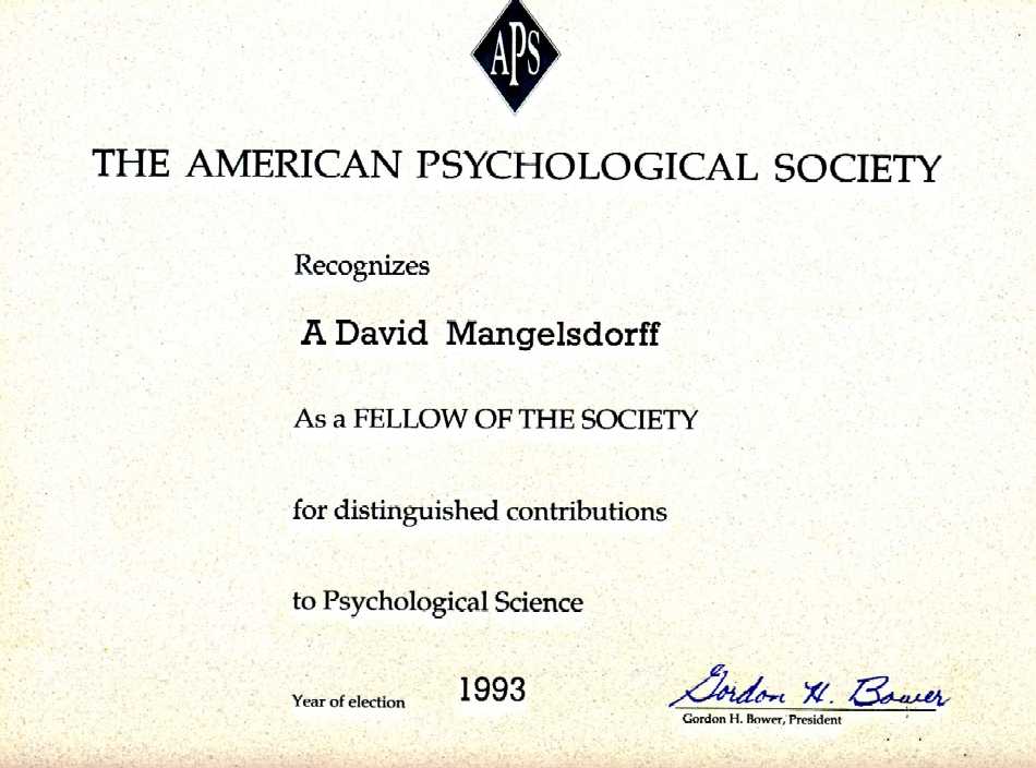 American Psychological Society fellow